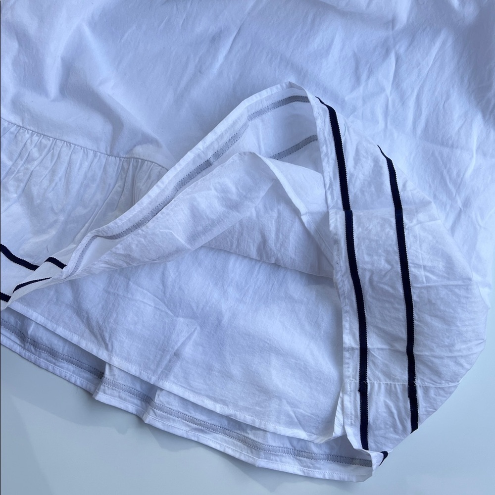 Crewcuts Girls White Flutter Sleeve Dress Navy Trim Nautical Size 10 - Picture 12 of 14